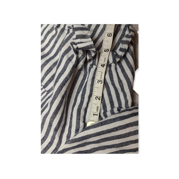 Gap Girlfriend Chino Regular Fit Blue & White Stripe Shorts Size 8 - Picture 8 of 10